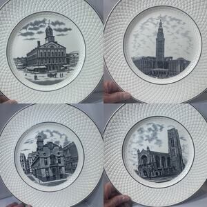 Set of 4 vintage Spode Copeland Mansard earthenware plates